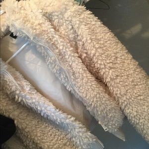 Fitted Sheep Fur Bomber Jacket